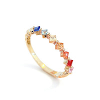 Rainbow Dewdrop Ring